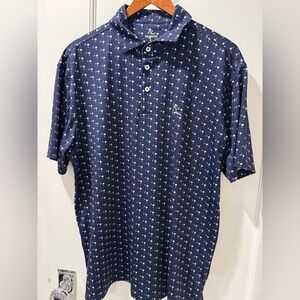 Rhoback Palmetto navy and white performance polo
Size L